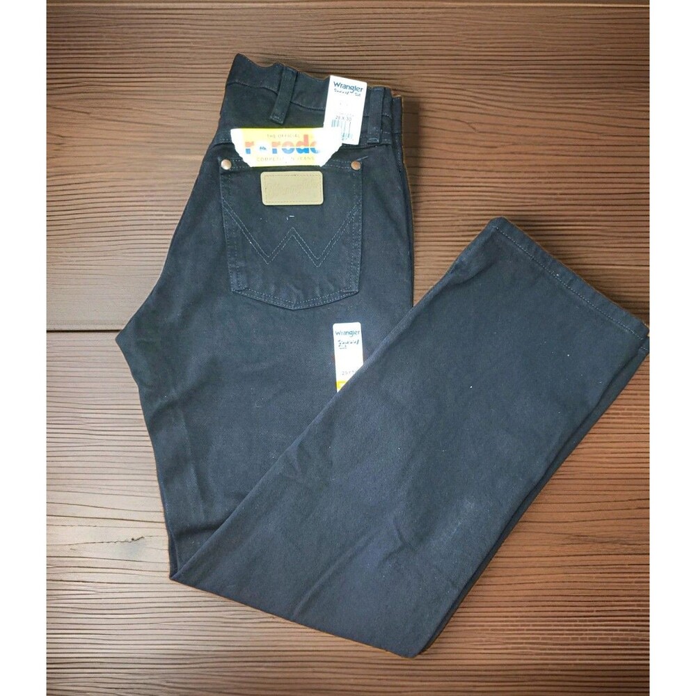 NWT Wrangler 13MWZWK Men Black Cowboy Cut Pro Rodeo Jeans 29x30 Rigid Cotton